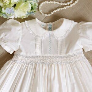 Vintage Smocked Dress Ivory Heirloom Feltman Brothers Special Occasion NWT